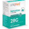 Lancetas Uniqmed 28G – Caixa com 100 Unidades – Flex